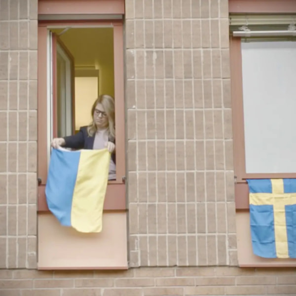 Украинские флаги спровоцировали политические споры в Стокгольме