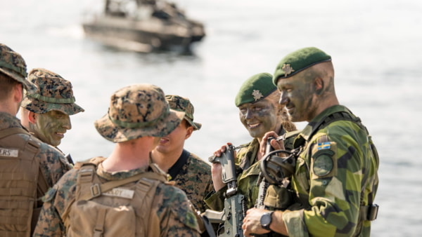 Морские пехотинцы США прибыли на учения в Стокгольмском архипелаге