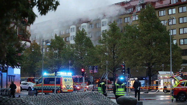 В Швеции мощный взрыв потряс многоквартирный дом