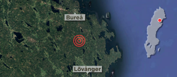 Землетрясение произошло на севере Швеции