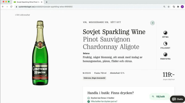 Несмотря на санкции шведы продолжают наслаждаться белорусским Советским шампанским