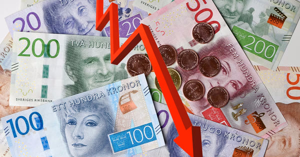 Новый антирекорд шведской кроны: евро по 12, доллар по 11.25
