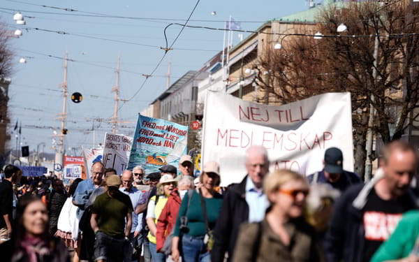 В Швеции тысячи людей вышли на антинатовскую демонстрацию