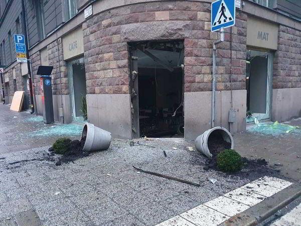 Мощный взрыв в центре Стокгольма