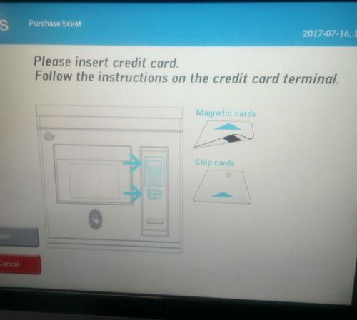 вставить банковскую карту в терминал и следовать инструкциям на нём