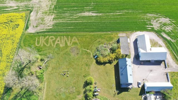 Швед поддержал Украину газонокосилкой