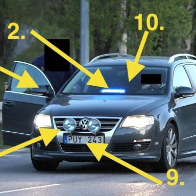 Гражданские полицейские автомобили Швеции